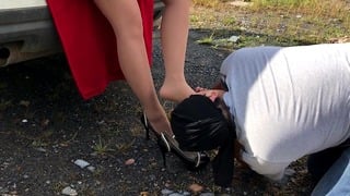 Slave Licked Boots Mistress Pantyhose Nylon Tights Foot Fetish Femdome