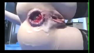 Geeky Teen Fist Punch Her Ass to Astounding Spraying Orgasm