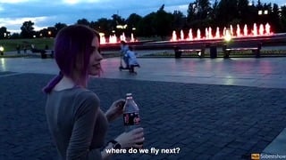 Sweet Sexy Girl Doing Outdoor Blowjob, Sperm In Mouth Plus Swallowing Cum