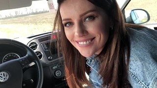 She Gave Her First Blowjob In Car