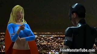 3D Lesbian Catwoman Getting Her Moist Pussy Licking